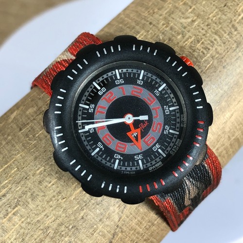 2009 Flik Flak Kids Car Racing F1 Theme Multicolor Nylon Quartz Analog Watch