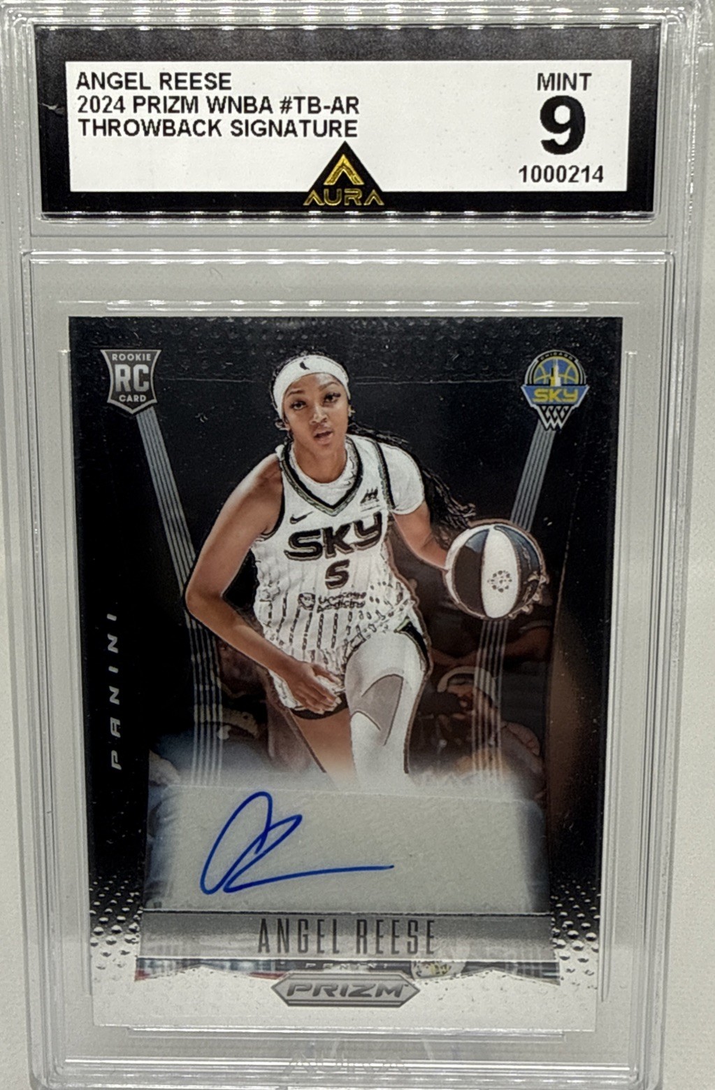 2024 PANINI PRIZM WNBA THROWBACK SIGNATURES ANGEL REESE ROOKIE RC AURA 9 AUTO