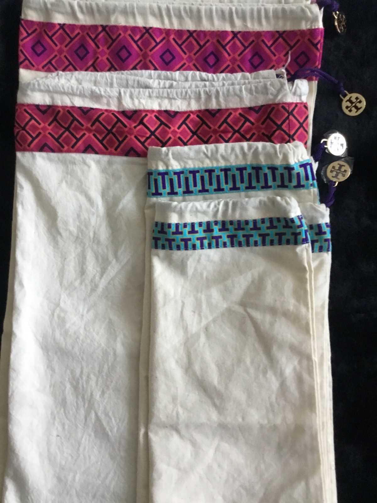 Tory Burch Dust Bags Storage Drawstring Pouch Lot of 4 Medium to large thumbnail 2