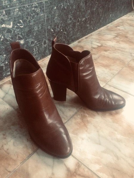 Women Michael Kors Booties Brown Leather 40