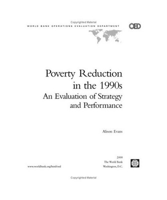 Poverty Reduction in the 1990s: An Evaluation of Strategy and Performance, Aliso