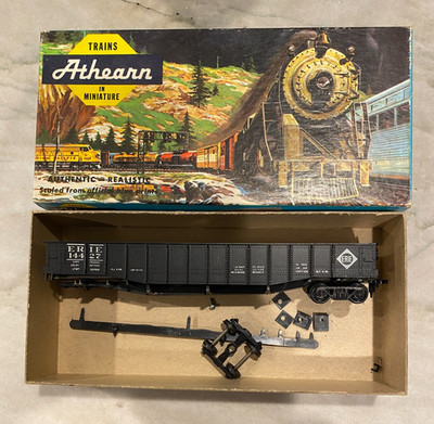 Athearn HO Modellbahn Güterwagen 1651 Erie Gondelwagen Bausatz 14427 - Unfertig