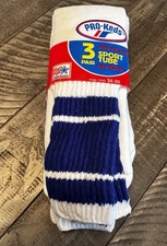 Pro-Keds Vintage Sport Tube Socks Stripes Socks Size 10-15 Set of 3 USA New