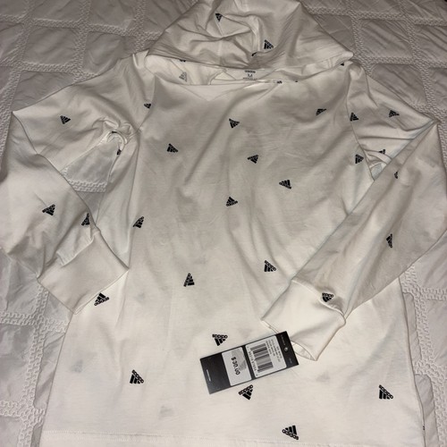 Boy's Youth adidas Hooded Long Sleeve Shirt Medium (10/12) - Picture 2 of 8