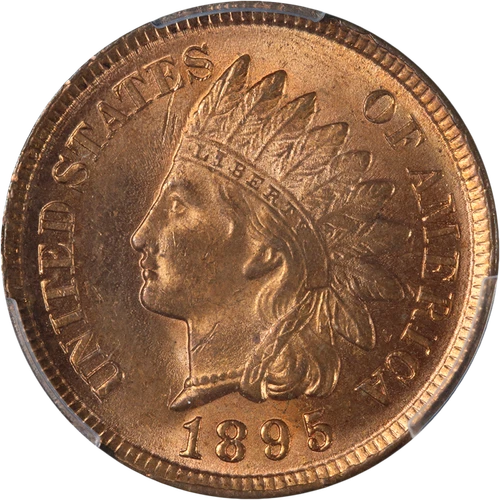 1895 Indian Cent PCGS MS63 RD Superb Eye Appeal Strong Strike
