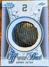 2021 Leaf Lumber Derek Jeter 1/1 Game Used bat #OEB-27 one of one