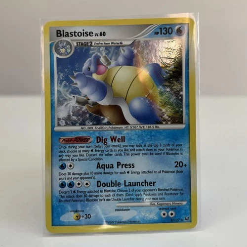 Pokémon TCG Blastoise Holo Rare Card Platinum 2/127 Blastoise Rare