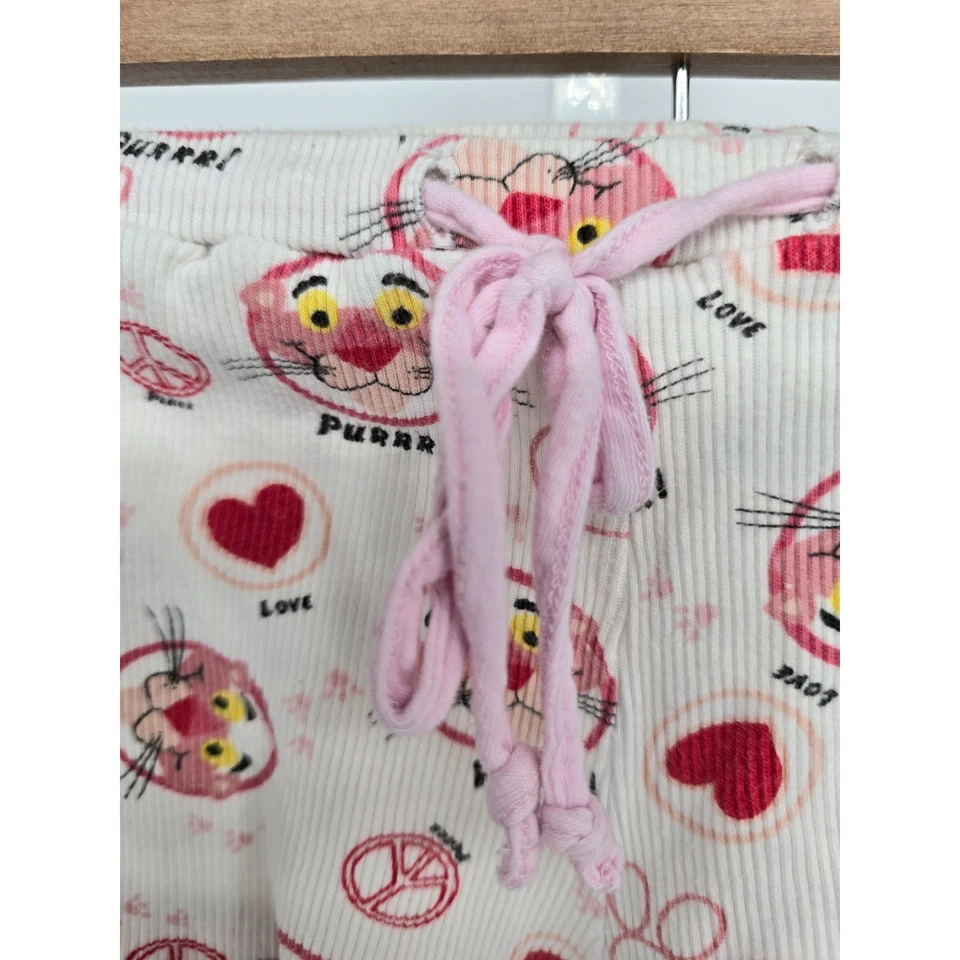 Vintage Y2k Pink Panther Womens Sz M Cotton Sleep Pajama Shorts 2000s - Image 3 of 4