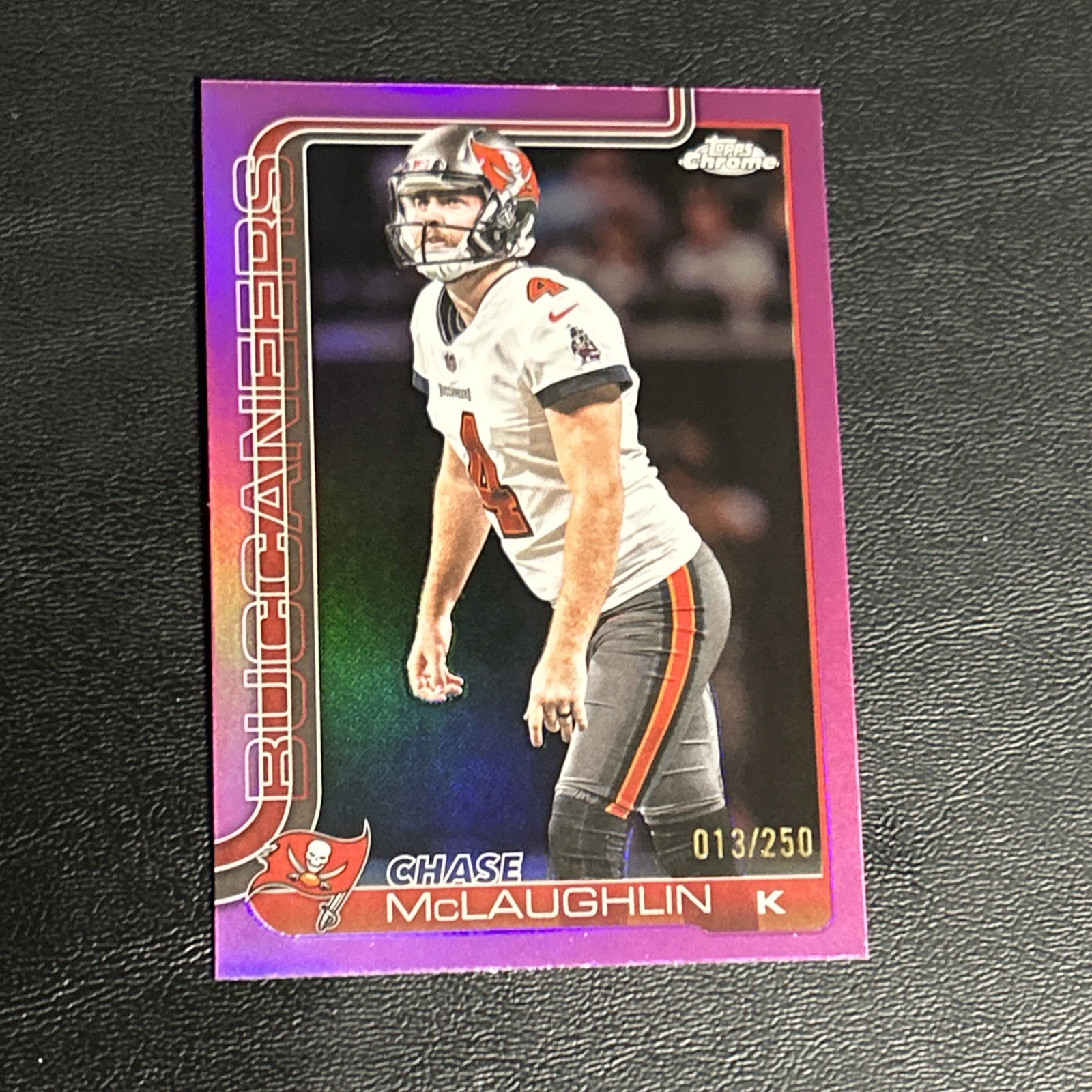 2025 Topps Chrome Football Chase McLaughlin Pink /250 Tampa Bay 