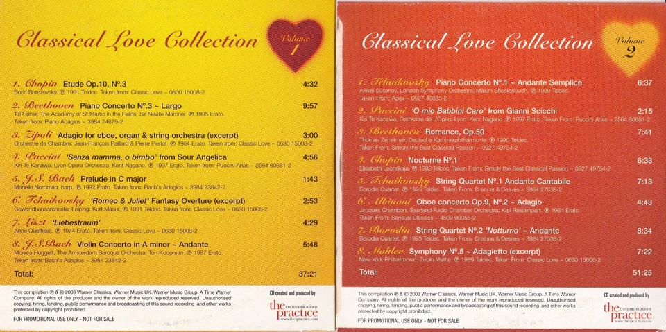 CLASSICAL LOVE COLLECTION ( SUNDAY Express Newspaper 2 CD Set ) - Bild 2 von 3