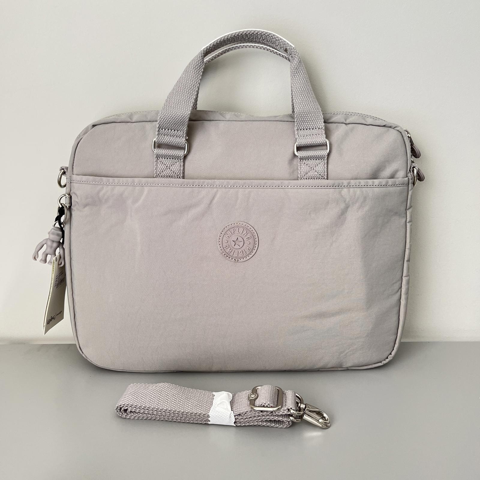 Kipling Elsil Laptop Bag Rock Ash NWT