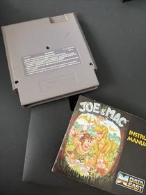 Joe and Mac (Nintendo NES, 1992) Cartridge and Manual 