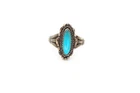 Vintage Sterling Silver 925 Turquoise Ring Size 9
