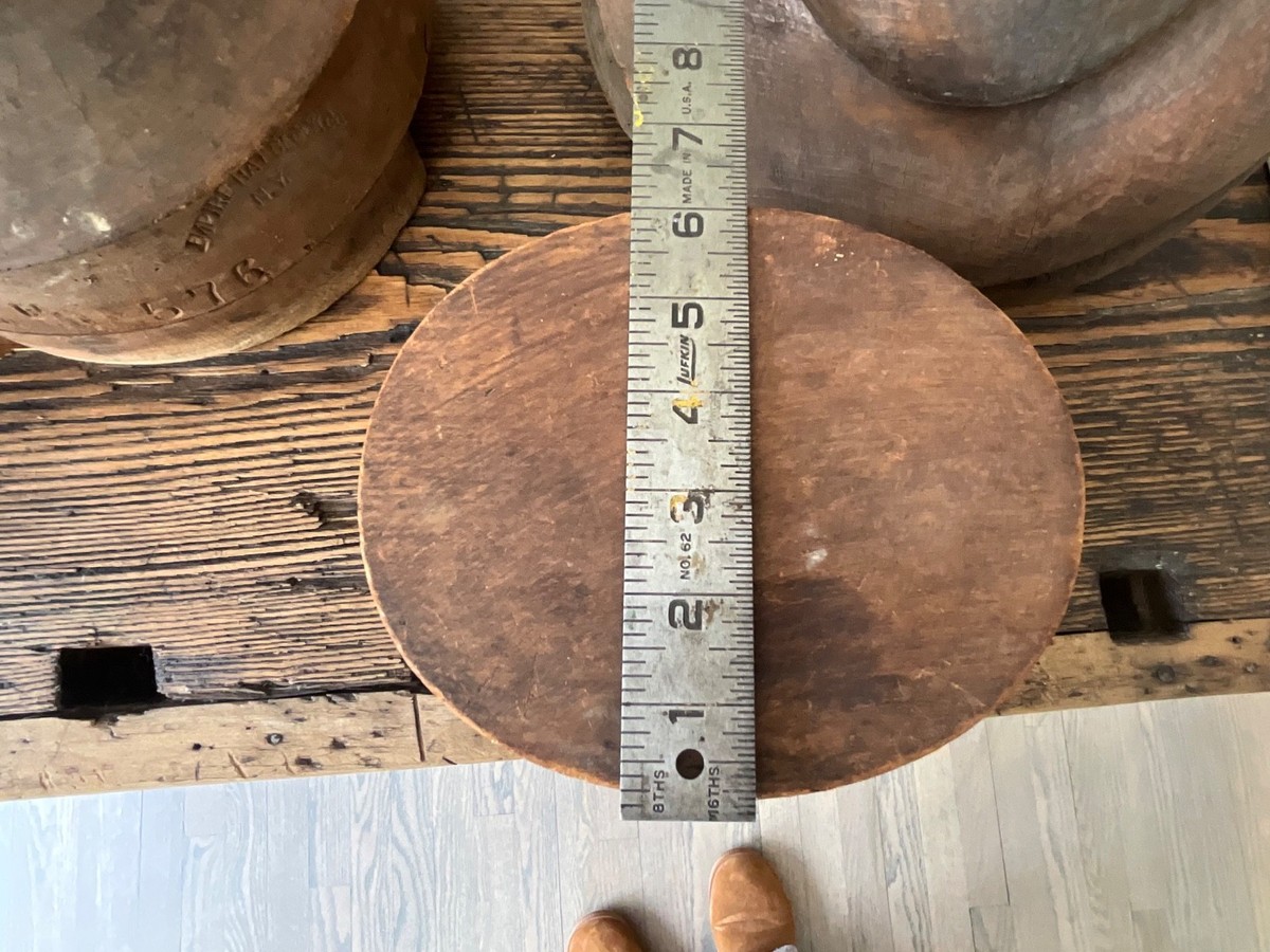 Antique Wood Hat Block Millinery Form Mold Primitive Hatter 