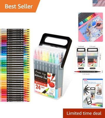 Dual Tip Markers for Kids, Washable Markers Set, Art Marker with Stand Portab...