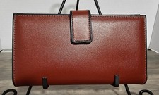 Vintage Baronet Brown Leather Checkbook Wallet