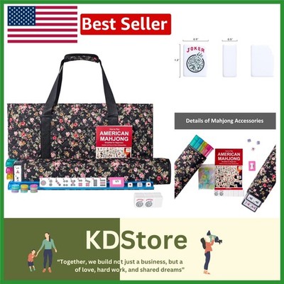 American Mahjong Set with Portable Storage & Accessories