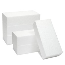 6 Pack Polystyrene Foam Blocks for Crafts Supplies, DIY Projects 8 x 4 x 2 In 