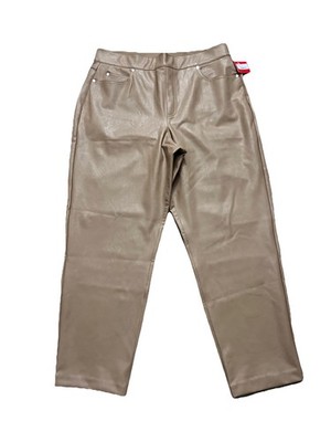 SPANX Leather-Like Straight Leg Pant Toffee Womens Medium XL. 20528R