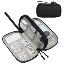 Electronics Organizer Travel Case Waterproof Double Layers All-in-One Storage...