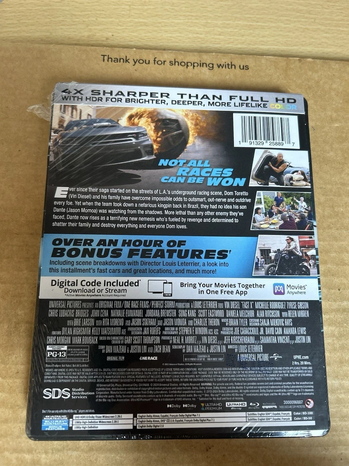 Fast X (Fast And Furious 10) 4K UHD BluRay Steelbook NEW/SEALED Glow In The Dark - Image 2 of 4