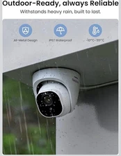 REOLINK 4K PoE Security Camera System Wired, 4 PCs