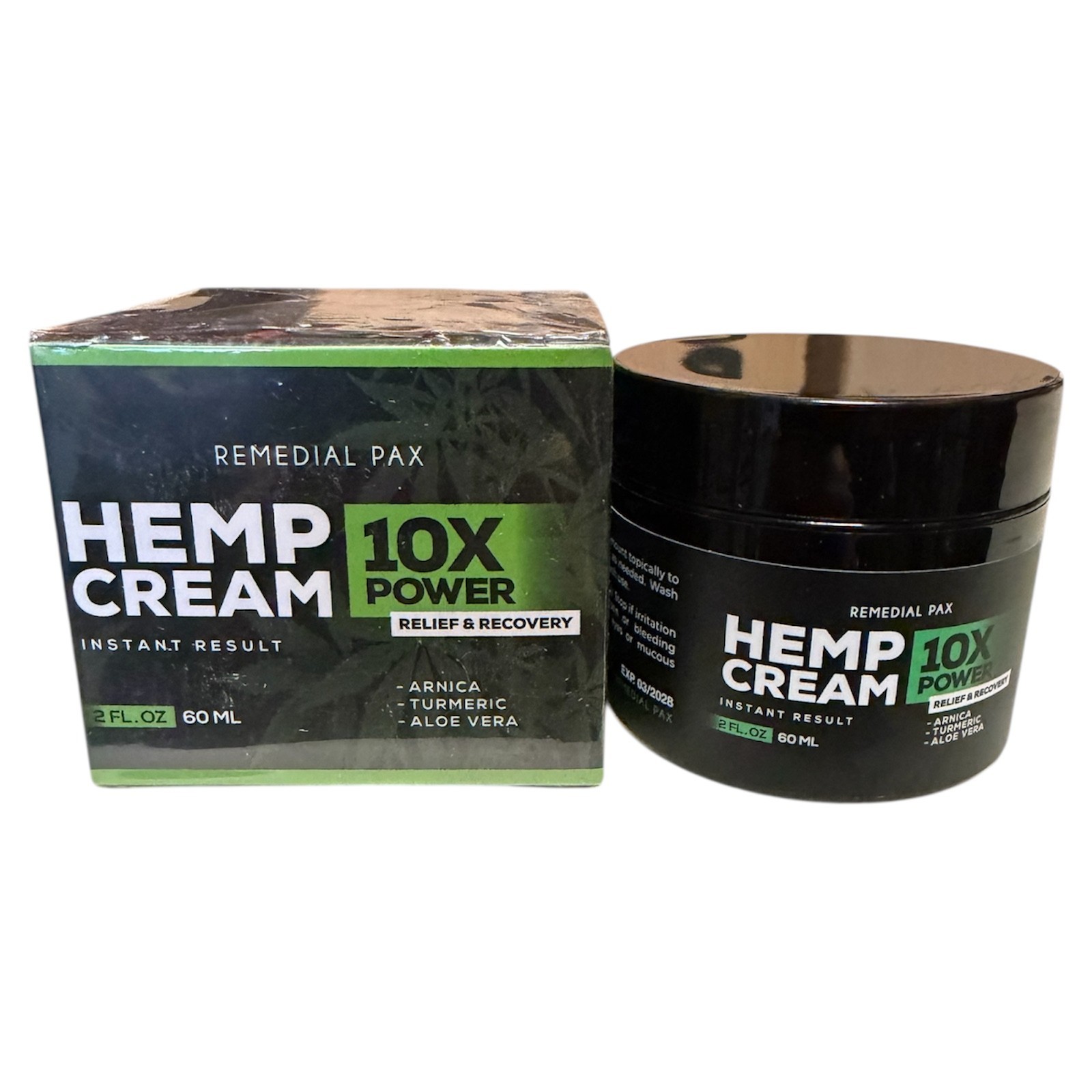 Crema de cáñamo Remedial Pax 10X Power - Alivio y recuperación | 2 fl oz / 60 ml