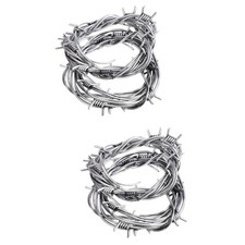  2 PCS Fake Barbed Wire Decoration Barbwire for Decorating Barbedwire Prop