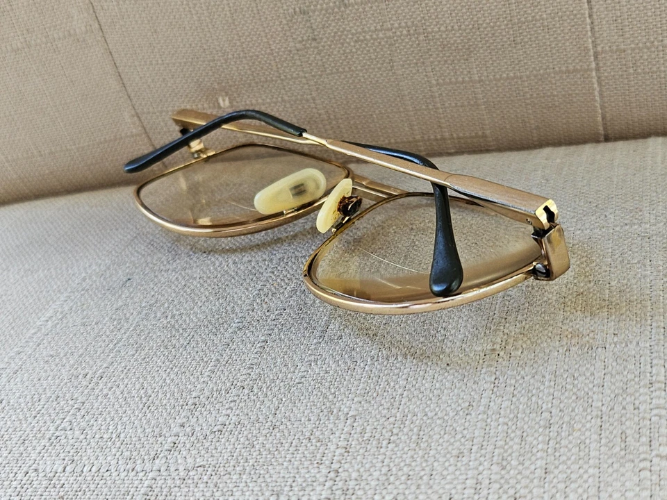 Óculos masculinos vintage Klixx armação tom dourado 54[]16 145 óculos - Imagem 4 de 4