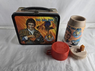 Vintage 1981 The Fall Guy Metal Lunchbox w Thermos Aladdin Lee Majors Complete 