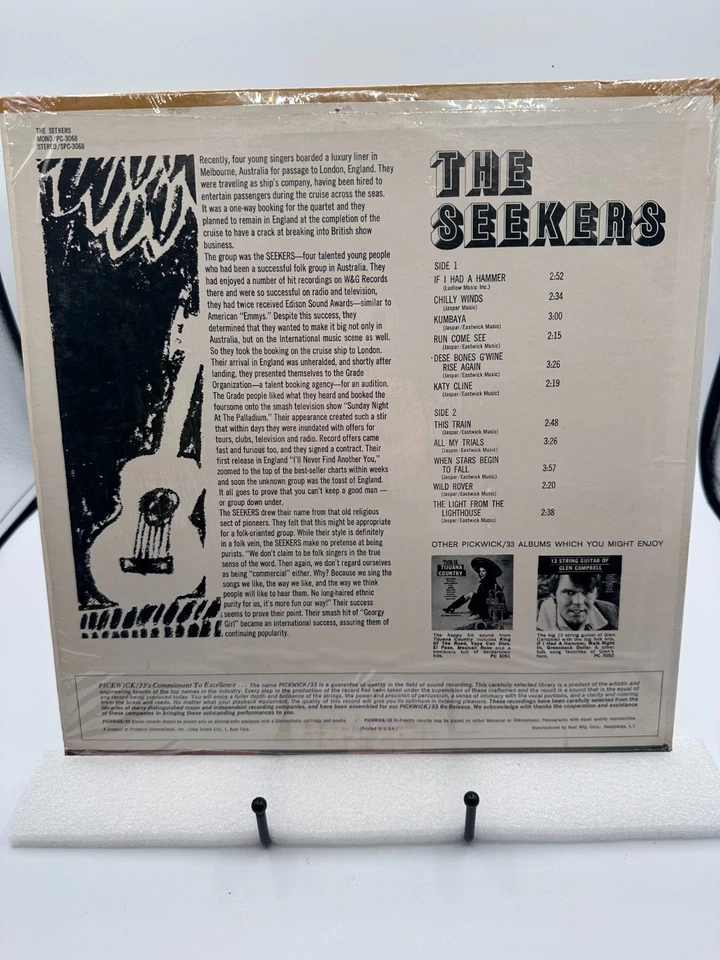 Lot of 4 Folk & Surf LPs The Seekers, Ed McCurdy, Surfers Beat, Surfers’ Holiday Foto 3 de 4