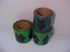 Cinta rotuladora de tubo 4" verde con flechas negras, 2 y paquete 1, (ST1202)