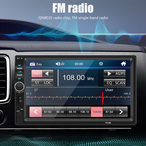 7in Double 2 DIN Car MP5 Player Bluetooth Touch Screen Stereo Radio With Camera - Picture 7 of 20