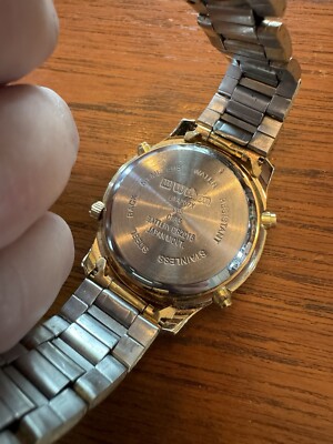 Vintage Wilson Dual Time Chronograph LWA207X Gold Watch Metal