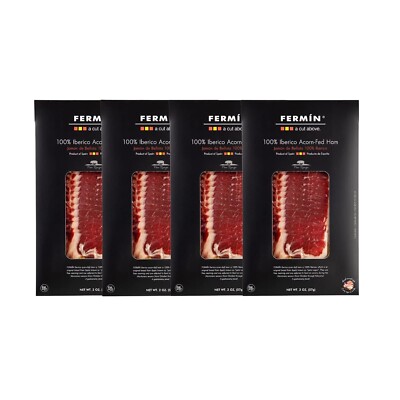 100% Acorn-Fed Ham Sliced 2 oz (4 Pack) | Jamon de Bellota 100% Iberico