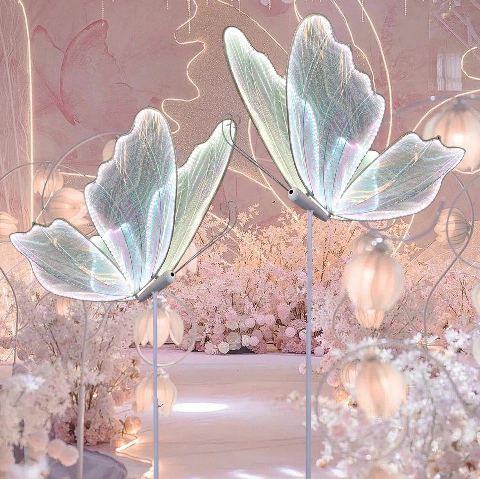 2PC Butterfly Floor lamp,Ceiling Lamp,for Wedding Party Decorations Props-24in - Image 2 of 4