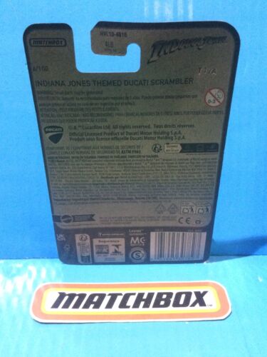 2x LOT MATCHBOX NEW LICENCED INDIANA JONES THEMED DUCATI SCRAMBLER MOTORCYCLE - Picture 5 of 6