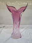 Vintage Formia Vetri Di Murano Vase Whale Tail Stands 13.25 inches