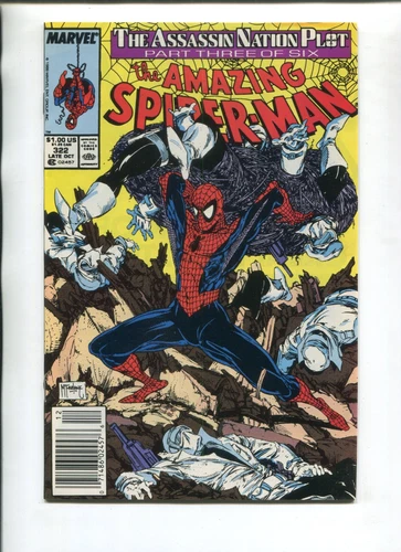 AMAZING SPIDER-MAN 322 VF/NM NEWSSTAND V1 MARVEL 1989! MCFARLANE! 299! 300! 316!