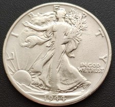 USA 1/2 mezzo dollaro 1944 argento Walking Liberty Denver art. 001 -098