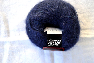 Anny Blatt Angora Super 25 Gr. Fb. 2816 Dunkel Blau 70 % Angora 1 Knäuel