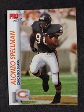 1992 Pro Set  #453 Alonzo Spellman - Chicago Bears  Rookie Football Card. rookie card picture