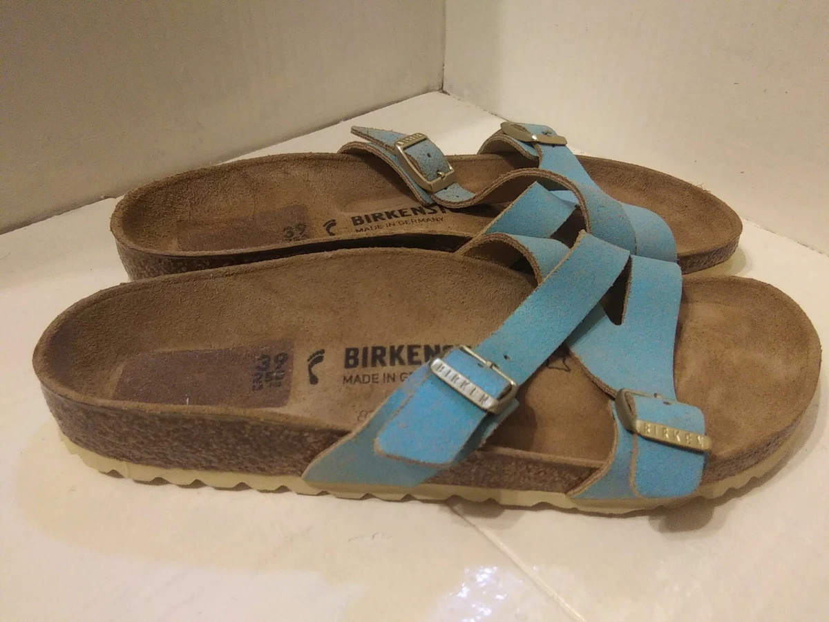 Birkenstock arizona deals washed metallic aqua
