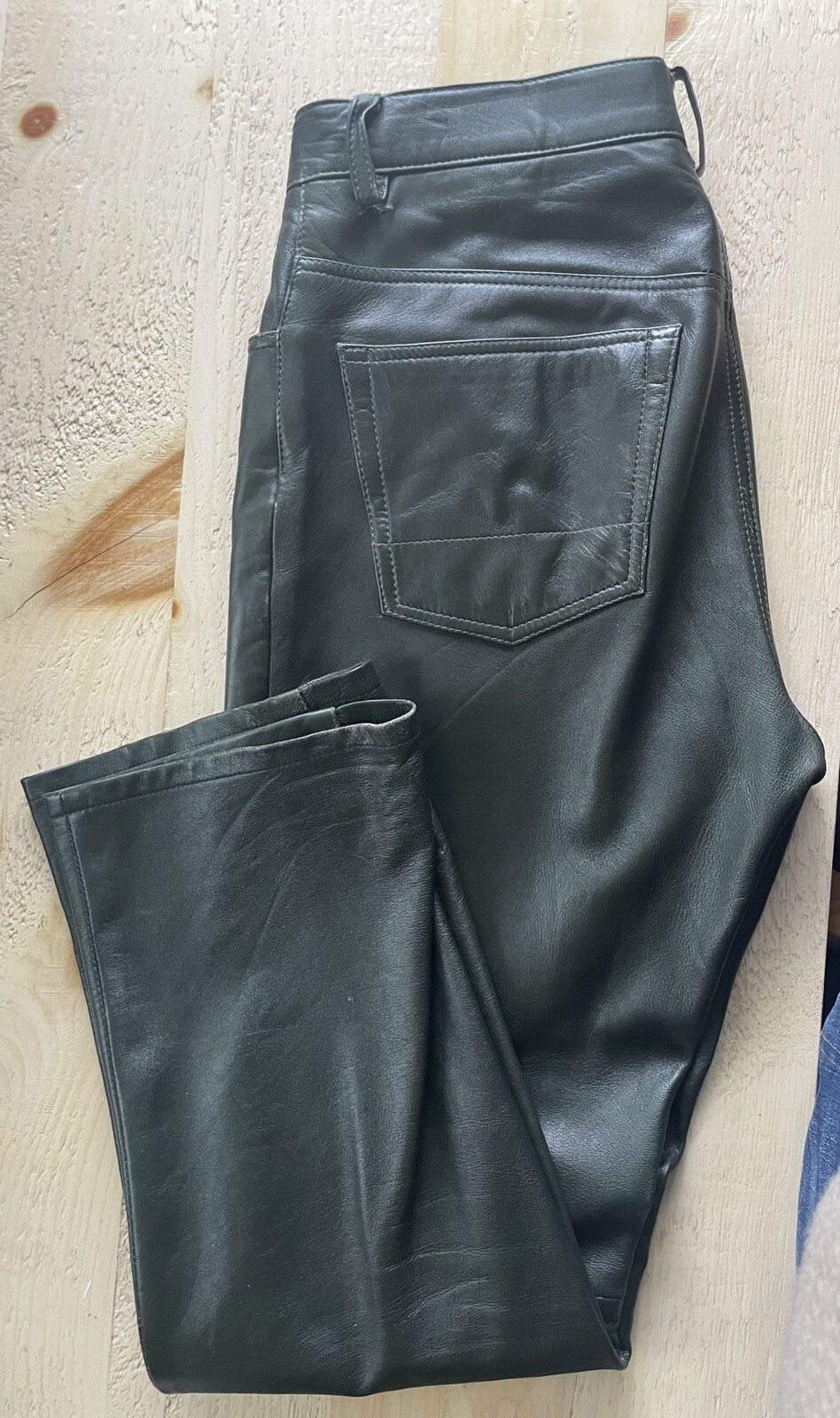 Rare vintage Men’s DKNY Black Leather pants 32 X 30 m… Gem