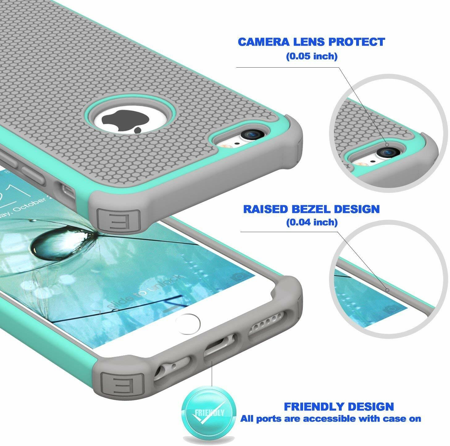 For Iphone 5 Se 6 6s 8 7 Plus Phone Case Hybrid Shockproof Armor Hard Cover Ebay