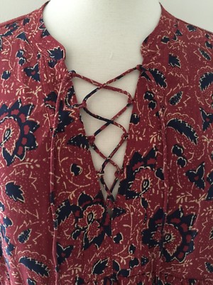 New MADEWELL silk lace-up dress in assam floral G3054 Small Red Blue | eBay UK New MADEWELL silk lace-up dress in assam floral G3054 Small Red Blue | eBay UK