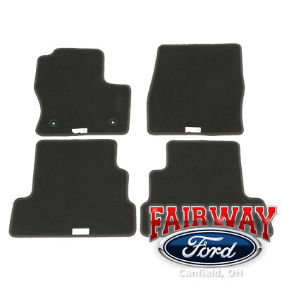 13 thru 19 Escape OEM Ford Carpeted Black Floor Mat Set 4pc w/Logo