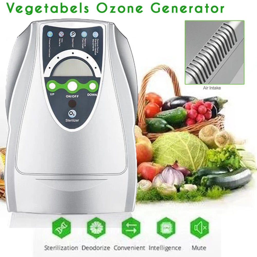 Kitchen Vegetable Ozone Generator Ozonizer Air Purifier Water