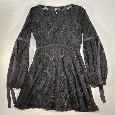 rubyn lace mini dress black Free People Ruby Women's Size XS NWT Color:Custom Add some silver accessories template_highrise Zeceouar Womens Halter Gothic