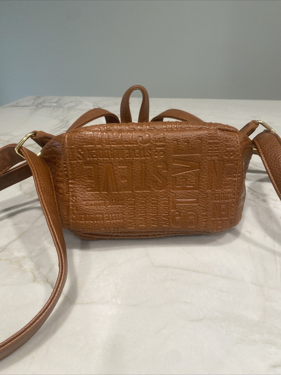 Steve Madden Small Textured logo Faux Leather Backpack With  display picture 2
